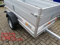 Böckmann TL-AL 2111/75 ALU Tieflader Anhänger - ungebremst mit Stahl - Kastenaufsatz 35 cm