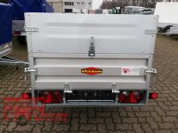 Böckmann TL-AL 2111/75 ALU Tieflader Anhänger - ungebremst mit Stahl - Kastenaufsatz 35 cm