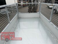 Eduard 2700 KG Heckkipper - Gebremste Doppelachser - 3.1x1.6m - Ladehöhe:72 cm - 185/70R13 - Bordwände 30cm Laubgitter 70 cm