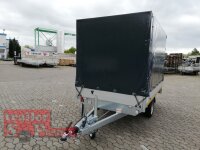 EDUARD 2615 -GE- Hochlader, Auffahrschienen, Bordwände 30cm -1500kg- Lfh: 63cm -195/50R13 mit Hochplane SP-Line