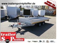 Eduard 2700 KG Multitransporter - Gebremste Doppelachser - 4.0x1.8m - Ladehöhe:56 cm - 195/55R10 - Bordwände 30cm mit Rampen und Winde