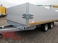EDUARD 4020 -GD- Hochlader, Auffahrschienen, Bordwände 30cm -2700kg- Lfh: 63cm -195/50R13 mit 4020 - AufsatzBordwände pendelbar - 40cm Hoch - ALU Auffahrschienen
