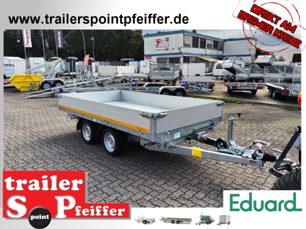 EDUARD 3318 -GD- 3 Seitenkipper, Auffahrschienen, Bordwände 30cm -3500kg- E & H-Pumpe - Lfh: 63cm -195/50R13