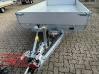 Eduard 3500 KG - 3 Seitenkipper -  Gebremster Doppelachser - 3.3x1.8m - Ladehöhe:63 cm - 195/50R13C - Auffahrrampen - E-Pumpe