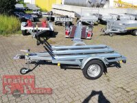 TPV MB2 Motorrad - Anhänger - gebremst - 1000 kg - 3 Standschienen - 13 pol. Stecker