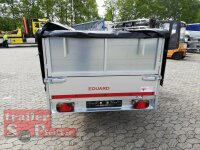 Eduard 1500 KG Hochlader - Gebremste Einzelachser - 2.6x1.5m - Ladehöhe:56 cm - 195/55R10 - Bordwände 30cm - Kastenaufsatz mit Hochplane SP-Line