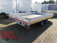 Eduard 3000 KG Multitransporter - Gebremste Doppelachser - 4.0x2.2m - Ladehöhe:56 cm - 195/55R10 - Auffahrschienen & Winde - Bordwände 30cm