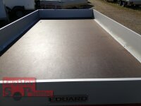 Eduard 3000 KG Multitransporter - Gebremste Doppelachser - 4.0x2.2m - Ladehöhe:56 cm - 195/55R10 - Auffahrschienen & Winde - Bordwände 30cm
