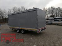 EDUARD 5020 -GD- Hochlader, Auffahrschienen & Winde, Bordwände 30cm -3500kg- Lfh: 63cm -195/50R13 mit Hochplane SP-Line Schiebeplane links und rechts
