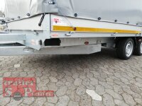 EDUARD 5020 -GD- Hochlader, Auffahrschienen & Winde, Bordwände 30cm -3500kg- Lfh: 63cm -195/50R13 mit Hochplane SP-Line Schiebeplane links und rechts