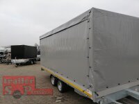 EDUARD 5020 -GD- Hochlader, Auffahrschienen & Winde, Bordwände 30cm -3500kg- Lfh: 63cm -195/50R13 mit Hochplane SP-Line Schiebeplane links und rechts
