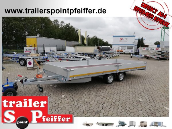 EDUARD 5522 -GD- Hochlader, Auffahrschienen & Winde, Bordwände 30cm -3500kg- Lfh: 63cm -195/50R13