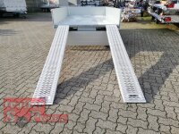 Eduard 3500 KG - 3 Seitenkipper -  Gebremster Doppelachser - 3.3x1.8m - 40 cm ALU Wände - Ladehöhe:63 cm - 195/50R13C - Auffahrrampen - E-Pumpe