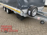 EDUARD 5022 -GD- Hochlader, Auffahrschienen & Winde, Bordwände 30cm -3500kg- Lfh: 63cm -195/50R13 mit Hochplane SP-Line Schiebeplane links und rechts