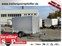 Saris McAlu Pro FW150 Alu Tieflader - Einachser 1500 KG  Anhänger gebremst mit Reling mit Hochplane SP-Line