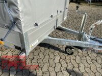 Saris McAlu Pro FW150 Alu Tieflader - Einachser 1500 KG  Anhänger gebremst mit Reling mit Hochplane SP-Line