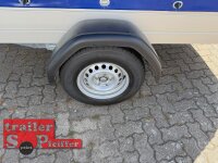 Saris MP  305 153 1500 1 Alu Tieflader - Einachser 1500 KG  Anhänger gebremst mit Reling mit Hochplane SP-Line