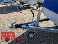 Saris MP  305 153 1500 1 Alu Tieflader - Einachser 1500 KG  Anhänger gebremst mit Reling mit Hochplane SP-Line