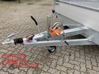 Eduard 2700 KG Multitransporter - Gebremste Doppelachser - 4.0x2.0m - Ladehöhe:63 cm - 195/50R13 - Auffahrschienen & Winde - Bordwände 30cm mit 70 cm Laubgitter