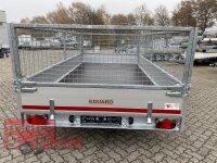 EDUARD 4020 -GD- Hochlader, Auffahrschienen & Winde, Bordwände 30cm -2700kg- Lfh: 63cm -195/50R13 mit 4020 - Laubgitter pendelbar - 70cm hoch
