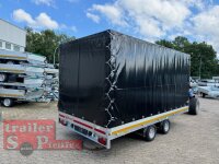 EDUARD 4020 -GD- Hochlader, Auffahrschienen & Winde, Bordwände 30cm -2700kg- Lfh: 56cm -195/55R10 mit Hochplane SP-Line