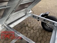 EDUARD 2615 -UD- Heckkipper, Bordwände 30cm -0750kg- H-Pumpe - Lfh: 63cm -195/50R13 mit Stahl - Kastenaufsatz - Stützrad