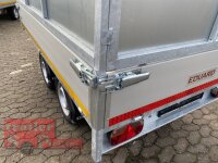 Eduard 750 KG Rückwärts Kipper - Ungebremste Doppelachser - 2.6x1.5m - Ladehöhe:72 cm - 155R13 - Bordwände 30cm mit Kastenaufsatz 60 cm