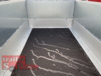 Eduard 750 KG Rückwärts Kipper - Ungebremste Doppelachser - 2.6x1.5m - Ladehöhe:72 cm - 155R13 - Bordwände 30cm mit Kastenaufsatz 60 cm
