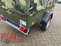 TPV TL-EU2 Bronzegrün Anhänger mit Hochplane Spitzdach  " BOYS ON THE ROAD ( camouflage ) " AKTION für echte Kerle !