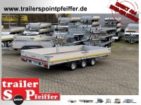 Eduard 3500 KG Hochlader - Gebremste Tridem-Achser - 4.5x2.0m - Ladehöhe:56 cm - 195/55R10 - ALU Bordwände 30cm - ALU Auffahrrampen
