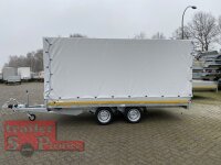 EDUARD 4018 -GD- Hochlader, Auffahrschienen & Winde, Bordwände 30cm -2700kg- Lfh: 63cm -195/50R13 mit Hochplane SP-Line - Heckrollo