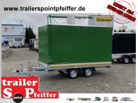 Eduard 2700 KG Multitransporter 356 x 180 - 2.700 kg - 63 cm Ladekante - Rampen und Winde mit Hochplane SP-Line