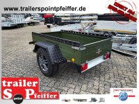 TPV TL-EB2 bronze Offroad - 1000 kg gebremst Kastenanhänger mit 15" Geländebereifung und Reling