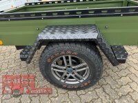 TPV TL-EB2 bronze Offroad - 1000 kg gebremst Kastenanhänger mit 15" Geländebereifung und Reling