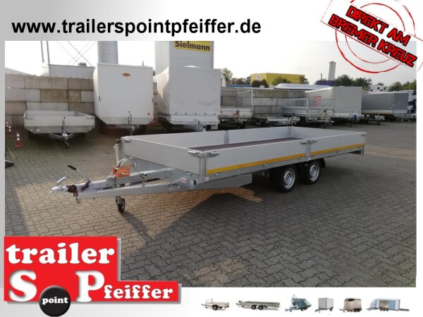 EDUARD 6022 -GD- Hochlader, Auffahrschienen & Winde, Bordwände 30cm -3000kg- Lfh: 63cm -195/50R13