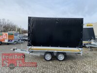 Eduard 2700 KG Heckkipper - Gebremste Doppelachser - 3.1x1.6m - Ladehöhe:63 cm - 195/50R13 - Bordwände 30cm - E-Pumpe - Hochplane SP-Line