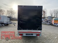 Eduard 2700 KG Heckkipper - Gebremste Doppelachser - 3.1x1.6m - Ladehöhe:63 cm - 195/50R13 - Bordwände 30cm - E-Pumpe - Hochplane SP-Line