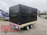 EDUARD 3118 -GD- Heckkipper, Auffahrschienen, Heckstützen, Bordwände 30cm -2700kg- H-Pumpe - Lfh: 63cm -195/50R13 mit Hochplane SP-Line