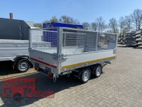 EDUARD 3116 -GD- Heckkipper, Auffahrschienen, Bordwände 30cm -2700kg- E-Pumpe - Lfh: 63cm -195/50R13 mit 3116 - Laubgitter pendelbar - 70cm hoch