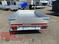 Eduard 1500 KG Rückwärtskipper - Gebremste Einzelachser - 2.6x1.5m - Ladehöhe:63 cm - 195/50R13 - Bordwände 30cm Elektropumpe mit Auffahrrampen und Stützen