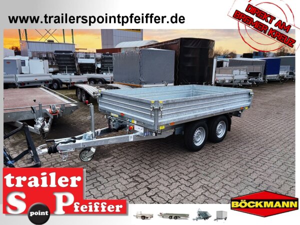 Böckmann DK-ST 3218/35 E Stahl - Dreiseitenkipper mit E-Pumpe und Nothandpumpe