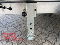 Eduard 2700 KG Rückwärtskipper - Gebremster Doppelachser - 3.1x1.8m - Ladehöhe:63 cm - 195/50R13 - Bordwände 30cm - Auffahrschienen - Schwerlaststützen mit Kastenaufsatz