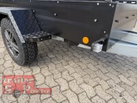 TPV TL-EB3 Offroad SCHWARZ - 1300 kg gebremst Kastenanhänger - Reling - 100 KM/H