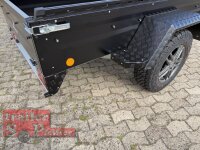 TPV TL-EB3 Offroad SCHWARZ - 1300 kg gebremst Kastenanhänger - Reling - 100 KM/H