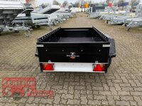 TPV TL-EB2 schwarz Offroad - 1000 kg gebremst Kastenanhänger mit 16" Geländebereifung und Reling