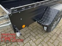 TPV TL-EB2 schwarz Offroad - 1000 kg gebremst Kastenanhänger mit 16" Geländebereifung und Reling