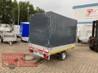 Eduard 1500 KG Hochlader - Gebremste Einzelachser - 2.5x1.45m - Ladehöhe:63 cm - 195/50R13 - Bordwände 30cm Hochplane SP-Line