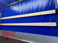 Eduard 1500 KG Multitransporter - Hochlader - gebremste Einzelachser - 3.1x1.6m - Ladehöhe:56 cm - 195/55R10 - Bordwände 30cm Hochplane SP-Line mit Öko Schräge und Heckrollo