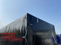 TPV TL-EB3 Offroad - 1300 kg gebremst Kastenanhänger mit 15" Geländebereifung und Reling - SCHWARZ mit Hochplane SP-Line