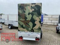 TPV TL-EU3 Anhänger 750 kg - 100 KM/H - PKW Anhänger - Hochplane Camouflage 180